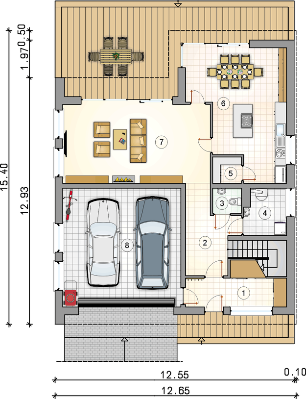Rzut kondygnacji S-GL 1126 New House II