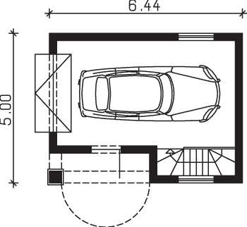 Rzut garażu S-Z 2